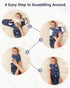 100% 3 Pack 0-3 Unnivoll Baby Swaddles for Newborns with Zipper, Cotton Newborn Swaddle Sack, Baby Swaddles Months