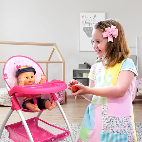 (DH010-PINK) Anivia Baby Doll High Chair, Toy High Chair for Baby Doll