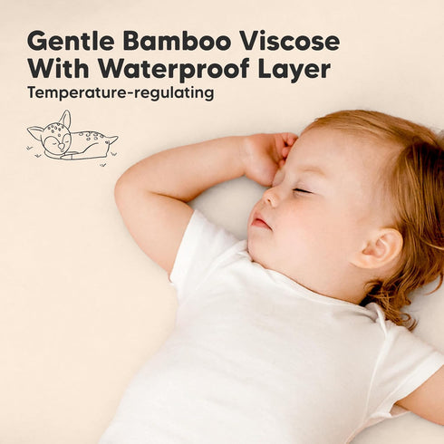 2-Pack Pack 38 26 Pack Waterproof and Play Sheets, Mini Crib Sheets Fitted for Boy, Girl - x Viscose from Bamboo N Play