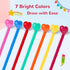 Ulema 28Pcs Colorful Heart Crayons with Cards, Valentines Day Gifts for Classroom, Girl Boy Birthday Gift Goodie Bags