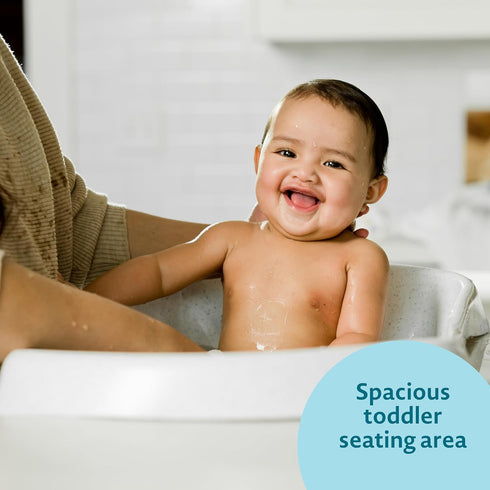 3 25 The First Years First Suds Newborn to Toddler Tub Stage Baby Bathtub with Soft, Non-Slip Infant Sling Birth