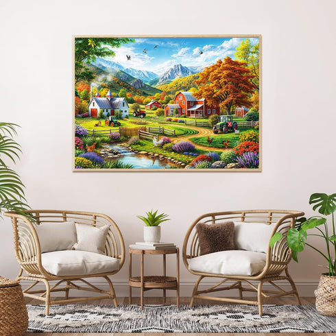 1000 Country 1000 HUADADA Piece Puzzles for Adults - Life - Jigsaw Puzzles for Adults Piece Educational Games Colorful