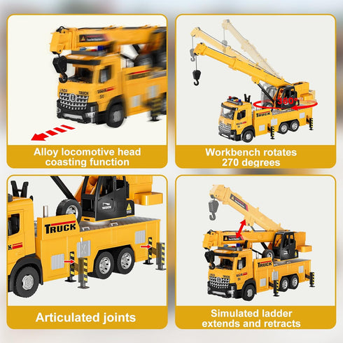 3-5 4-7 Mobile Crane Tow Truck Toy for Logging Farm Port Shipyard Building Bridge Construction Vehicles Engine Machine