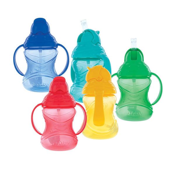 Nuby No-Spill Clik-It Cup with 360 Straw, 8 Ounce, Multicolor, Colors May Vary