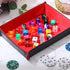 TecUnite 25 Pieces Polyhedral Dice Set with Black Pouch for Table Games (Bright Color, 6 Sides)