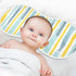 decor gift 4 Pack 22x11in Cotton Muslin Burp Cloths Easy Care Gray Blue and Pale Yellow Stripe Pattern Baby spit up
