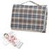 CHUROUSY Brown Plaid Checkered Portable Diaper Changing Pad with Wipes Holder, Geometric Gingham Foldable Baby Diaper