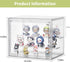 Case,2 Pack 3 2 Clear Acrylic Display Tier Adjustable Display Box Stand with Movable Plates, Small Showcase Magnetic
