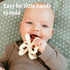 Haakaa Silicone Clover Teether Toy, Food Grade Silicone for Babies 3-12 Months, Soft Chew Toy (Oat)