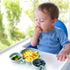 PandaEar 2 Pack Silicone Suction Plates for Baby, Divided Toddler Plate with 2 Spoons for Self Feeding (Crab & Bee -