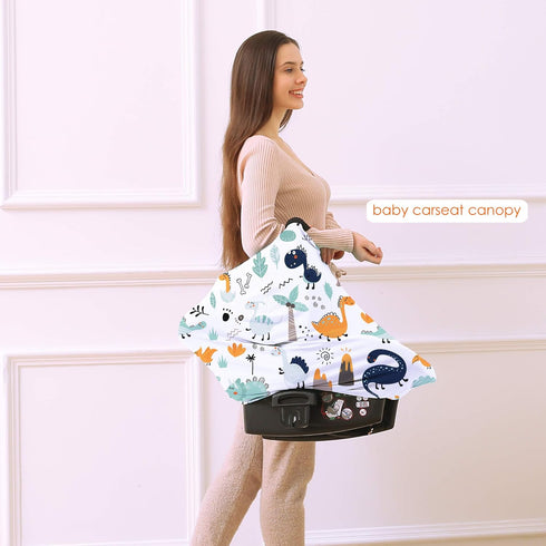 Multi-use Carseat Canopy Cover, Breathable Breastfeeding Covers, Car Seat Covers for Babies, Stroller Canopy Cover