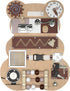 Busy Board for Toddlers, Bear Shaped Montessori Activity Board, Sensory Travel Toys for Quiet Learning