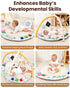 5 Tummy 5 Baby Play Gym, Thickened and Non Slip Activity Mat, Developmental Zones Time Mat with Detachable Sensory Toys