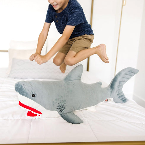 Melissa & Doug Giant Shark, Lifelike Stuffed Animal, over 3 feet long