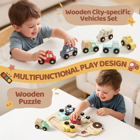 AIGIMU 1-3,Montessori 1 2 3 6 1-3 Wooden Toddler Puzzles,Montessori Puzzle for Toddlers Toys for Years Old Boys Girls