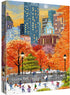 Fall Central Park Puzzles 1000 Pieces for Adults, Fun Fall Winter Snow Jigsaw Puzzle, Autumn Art Puzzle Collage as Home Decor