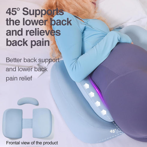 Pregnancy Pillows for Sleeping, Upgraded Memory Foam Maternity Pillow, Pregnancy Wedge Pillow for Pregnant Women