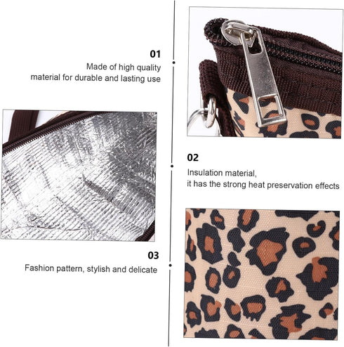 Kisangel Leopard Pattern Breastmilk Bottle Warmer Bag Insulation Milk Storage Pouch for Nursing Eco-friendly Bottle