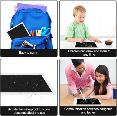 LCD Drawing Pad 10 Inch for Kids with Bag, Digital Notebook & Notepad for Adults, Colorful Writing Tablet for Home,