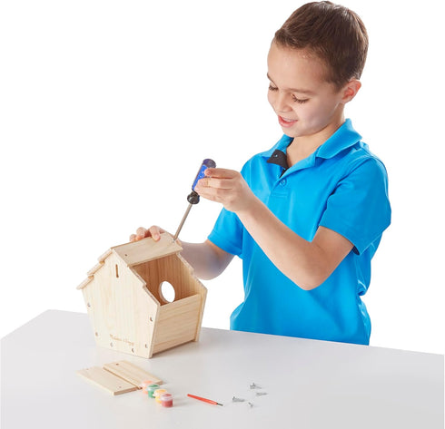 Melissa & Doug Created by Me! Birdhouse Build-Your-Own Wooden Craft Kit for Kids