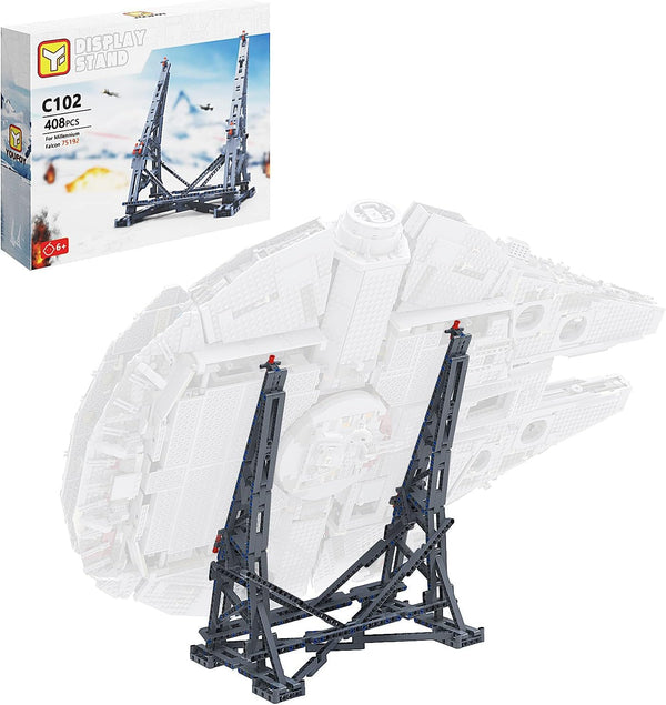 Millennium Falcon Vertical Display Bracket for Lego 75192 Starship Model, Sturdy Stand Building Kit