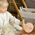 PEUTIER 6 Inch Double-Sided Gender Reveal Signs, Wooden Baby Announcement Sign Isn't She or He Round Photography Props