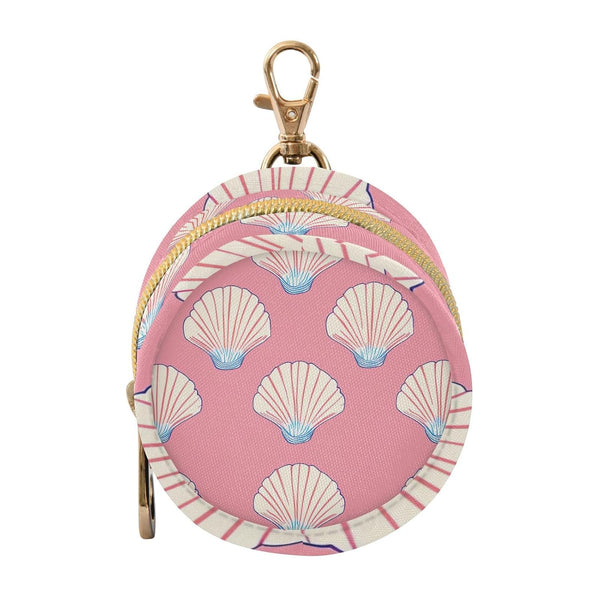 YETTASBIN Seashell Portable Pacifier Holder Case with Metal Hook Buckle & Zipper for