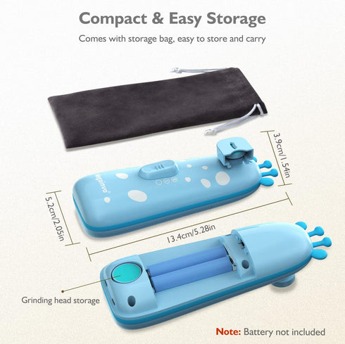 Trimmer 10 Baby Nail Electric Baby Nail File Safe Baby Nail Clippers with Light Grinding Heads Queit Baby Nail Polish