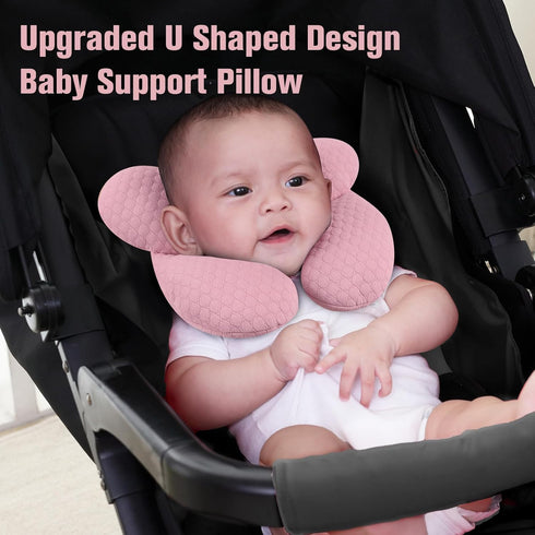 KAKIBLIN Baby Travel Pillow, Upgraded Baby Neck Pillows for Car Seat, Infant Neck Support Pillow for Head