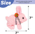 Hopearl Hopping Rabbit with LED Ears Carrot Backpack, Interactive Plush Bunny Toy with Sounds, Gift for Toddlers, Pink,