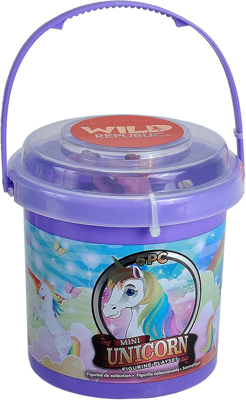 Wild Republic Unicorn Bucket, 6-Piece Kids Gifts, Fantasy Figures, Unicorn Toys