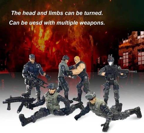 Army Men Toy Soldiers, Military Playset Toy with Weapon for Boys 4-7, Action Figures for Toddler Age 3+