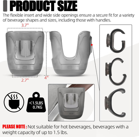 V2, V2, MinuV2 Baby Stroller Cup Holder Compatibile with Uppa-Baby Vista, Cruz, Minu Strollers Cup Holder Attachment