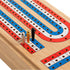 Set 3 9 2 Cribbage Board Game with Large Storage Area, Solid Wood Track Cribbage Board, Metal Pegs, Playing Cards