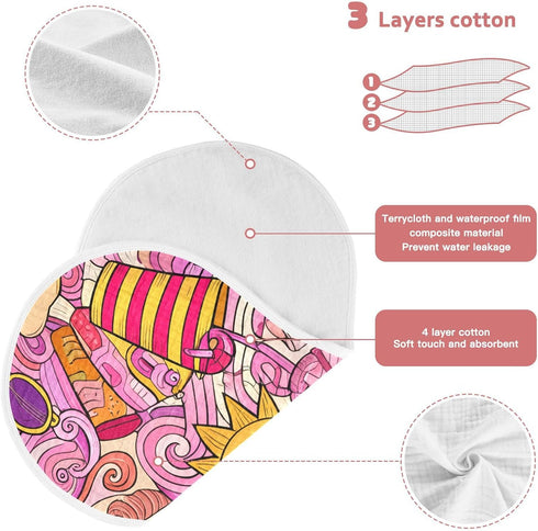 Kagirah (Summer Baby Burp Cloths, Soft Absorbent Burping Cloths for Babies, Cotton Milk Spit Up Rags, Large Size