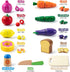 Set Juboury Pretend Play Kitchen - Toy Kitchen Accessories with Stainless Steel Cookware Pots and Pans, Plates, Cooking