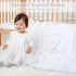 100% 39.4 39.4 Baptism Knit Baby Blanket with Minky Dot Lining, Cotton Christening Blanket x in, Embroidered Cross
