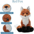 The Petting Zoo Fox Stuffed Animal - Wild Onez Zoo Animals, 12 inches Fox Plush Toy, Gifts for Kids