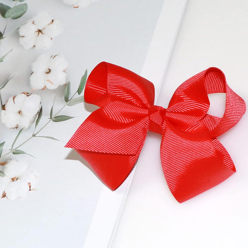 WillingTee 40colors 4.5" Hair Bows for Girls, Grosgrain Ribbon Big Hair Bows with Alligator Clips for Kids