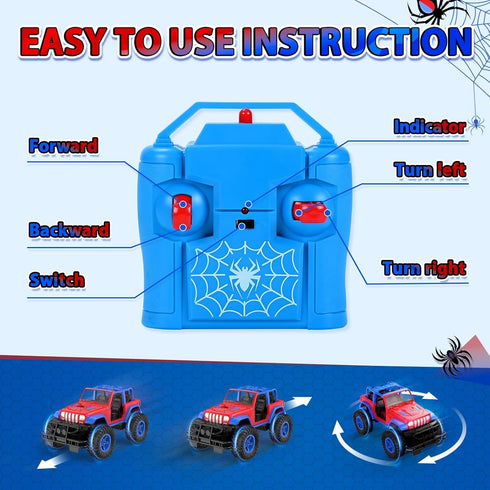 NQD Spider RC Car for Kids, 2.4GHz Off Road Truck, All Terrain SUV Jeep Toy for Boys Age 3-8 Birthday