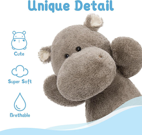 36", BENINY Giant Humongous Hippo Stuffed Animals Oversized Toy Plush Pillow Gift for Kid, Gray