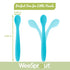 WeeSprout Silicone Baby Spoons, First Stage Infant Feeding Utensils with Soft-Tip, Set of 3