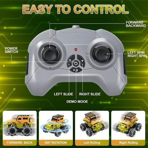 GMPAJHL Car,1:18 2.4GHz 4-12,WD 4+ Remote Control Off-road Monster Truck RC for Boys All Terrain Truck Remote Control