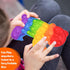 only U Set, Set 4 Pack Animals Pop Fidget Toys Silicone Rainbow Dinosaur Popper Fidget for Children, Sensory Squeeze
