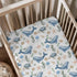 KuphiL10C Watercolor Ocean Whales Sea Turtle Starfish Seashells Pattern Baby Sheets for Crib,