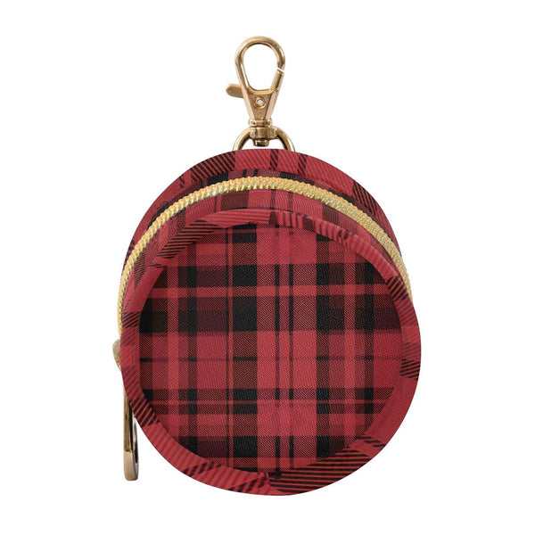 YETTASBIN Buffalo Plaid Portable Pacifier Holder Case with Metal Hook Buckle & Zipper