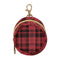YETTASBIN Buffalo Plaid Portable Pacifier Holder Case with Metal Hook Buckle & Zipper