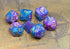 DND Dice Set Lake Blue & Purple Polyhedral RPG Dice for Dungeon and Dragons Table Games Glitter Dice