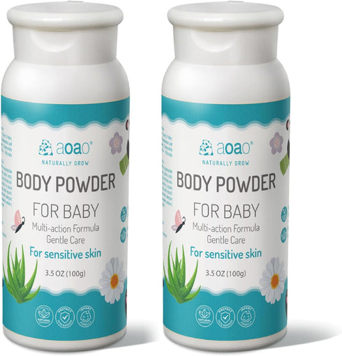 Baby Body Powder | Cornstarch + Lavender Pollen Formula, Gentle Care &