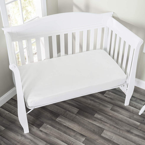Everyday Kids 2-Pack Fitted Crib Sheets, 100% Soft Microfiber Baby Sheet, White and Lavender Nursery Sheets